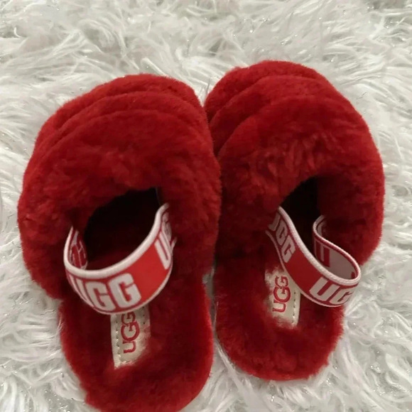Toddler ugg Fluff Yeah slides Sz 8 - Picture 4 of 6